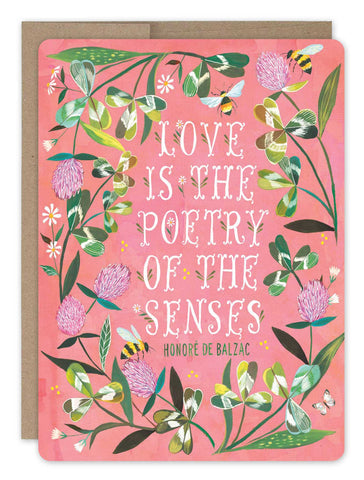 Love Is Poetry Wedding Card