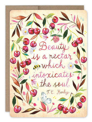Beauty Is Nectar Birthday Card