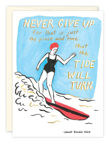 Surfer girl Encouragement Card