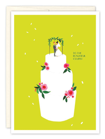 Tiered Wedding Cake Wedding Card