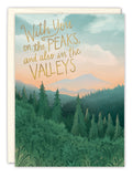 Peaks & Valleys Sympathy Card