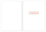 Forest Celebration Birthday Card by Biely & Shoaf; gold foil with “It’s so much fun to celebrate you!” in orange.