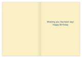 Open Cupcake Parade Birthday Card by Biely & Shoaf with "Wishing you the best day! Happy Birthday" message on cream.
