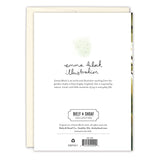 The back of the Landscape Father's Day Card by Biely & Shoaf features a light watercolor spot, small flying birds, and a note about Emma Block, an artist from East Anglia. Publisher and copyright details appear below.