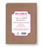 Biely & Shoaf Santa In Flight Holiday Card Set, recycled paper, festive greeting, red & white label.