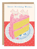 The Confetti Cake Birthday Card by Biely & Shoaf features dog shapes and pink icing on FSC-certified recycled paper.