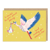 Biely & Shoaf Stork Special Delivery Baby Shower Card: Wishing you endless joy as you celebrate your new arrival!.