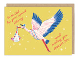Celebrate with the Stork Special Delivery Baby Shower Card by Biely & Shoaf, illustrated by Emily Taylor. Endless joy!.