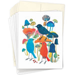 Birds & Mushrooms Boxed Notecard - Box Of 10