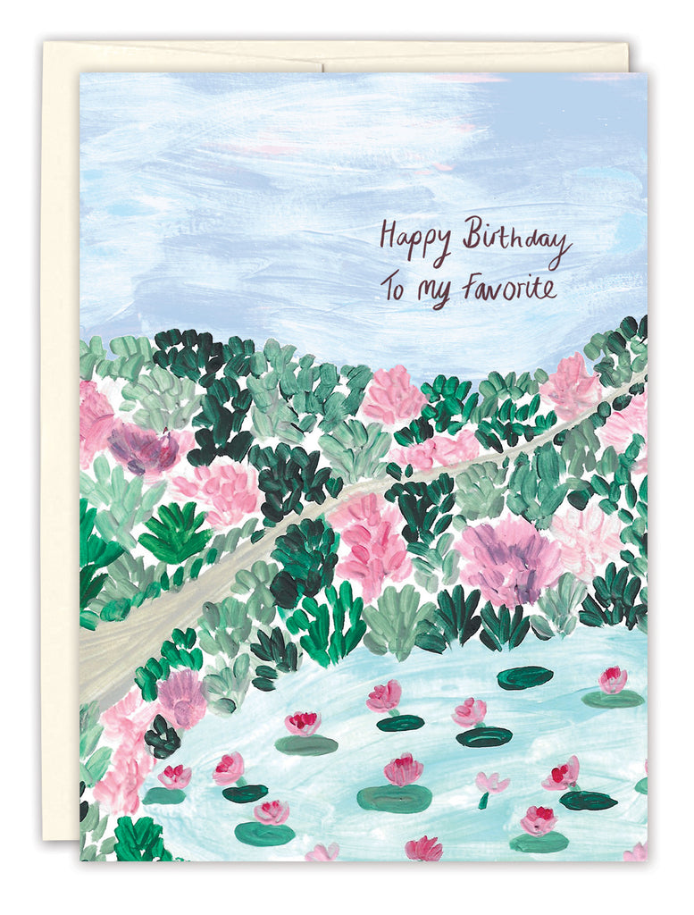 lily flower birthday Lily Pond Birthday Card – Biely & Shoaf Co