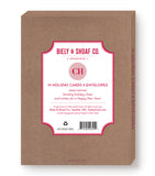 Biely & Shoaf Wreath Merry Christmas set: 10 recycled holiday cards with red accents, white label.