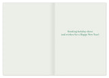 Open Biely & Shoaf Wreath Merry Christmas Holiday Card: Sending holiday cheer and wishes for a Happy New Year!.