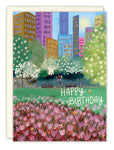 City Park Scene Birthday Card