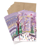 Winter Park Boxed Holiday Cards by Biely & Shoaf: 10 cards with envelopes, featuring festive ice skating scenes.