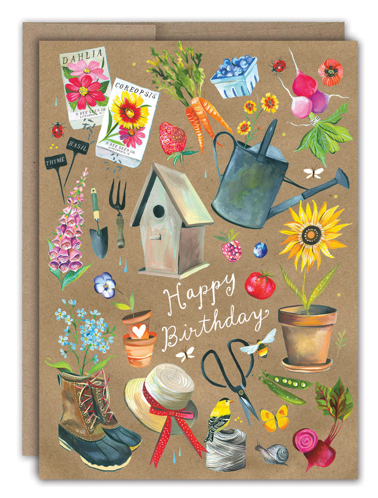 birthday card with flower seeds Gardener's Birthday Card