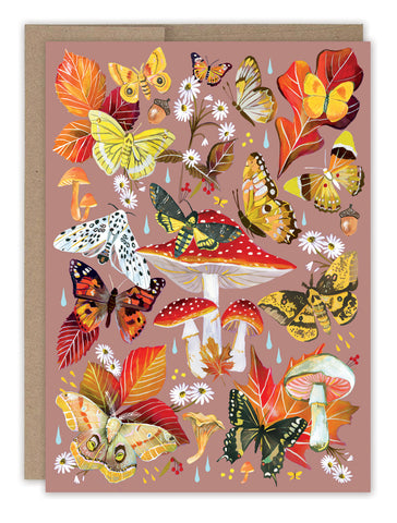 Autumn Flutter Birthday Card