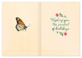 Monarch Butterfly Birthday Card by Biely & Shoaf: butterfly left, “Wishing you the sweetest of birthdays” with gold foil.