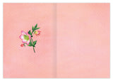 Hellebore Thank You Card by Biely & Shoaf: pink polka dot, flower art on recycled FSC paper, right side blank.