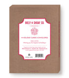 Biely & Shoaf Vintage Dove Holiday Card Set in brown box with gold foil accents and decorative back label.