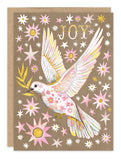 A Vintage Dove Holiday Card by Biely & Shoaf features a dove with an olive branch, stars, and JOY for festive cheer.