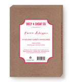 Brown box of Biely & Shoaf Woodland Gift Exchange Holiday Card Set, labeled on the front and includes envelopes.