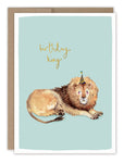 Lion Birthday King Card