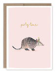Armadillo Party Time Birthday Card