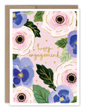 Floral Happy Engagement Card