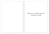 Open Biely & Shoaf Hammock Birthday Card: "Wishing you a beautiful day and year ahead" handwritten inside.