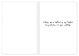 Biely & Shoaf Love Birds Wedding Card with handwritten: Wishing you a lifetime of joy together. Congratulations!.