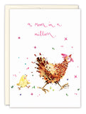 Mom In A Million Chickens Mother's Day Card