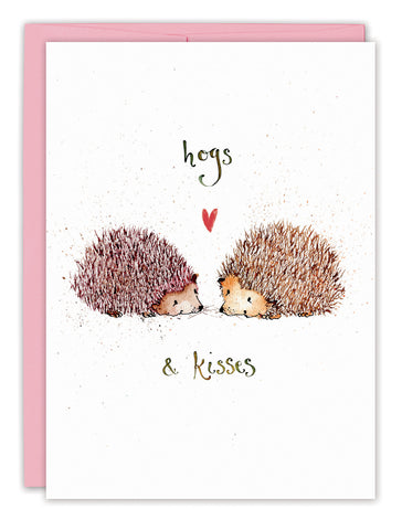 Hogs & Kisses Valentine's Day Card