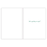 Open Biely & Shoaf Ducks Merry Christmas Boxed Holiday Card with white pages. Right side features green handwritten text: "And a quacking new year!" FSC-certified and part of the Holiday Boxed Cards collection.