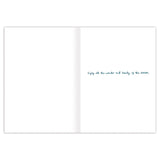 The Owl Winter Countryside Boxed Holiday Cards by Biely & Shoaf feature mostly blank white pages and a blue script message: Enjoy all the wonder and beauty of the season. Printed on FSC-certified paper. Set of 10.