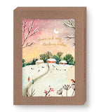 Red Sky Cozy Christmas Boxed Set by Biely & Shoaf: winter scenes on recycled paper holiday cards.