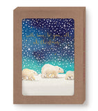 Polar Bears Love You All Boxed Set by Biely & Shoaf: polar bears on snow, gold foil text reads, with love at Christmas.