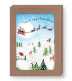 Have a magical Christmas with Biely & Shoaf's Santa Magical Christmas Holiday Card Set—festive greetings for all!.