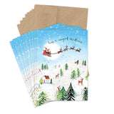 Send magical wishes with the Santa Magical Christmas Holiday Card Set by Biely & Shoaf—festive and enchanting!.