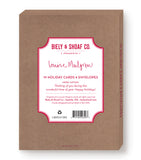 Biely & Shoaf Mailbox Sending Love set: 10 animal art holiday cards with envelopes in recycled packaging.