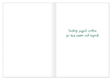 Open Biely & Shoaf Bunnies Merry Christmas card with handwritten: Sending joyful wishes for this season and beyond.