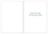 Fox Merry Christmas Holiday Card Set by Biely & Shoaf—open card with message, ideal for holiday greetings.