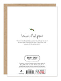 Chickens Christmas Cheer card set by Biely & Shoaf features a festive design and branded holiday greetings on the back.