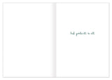 Biely & Shoaf Peace On Earth Snowy Scene Holiday Card: "And goodwill to all" in green, blank left, recycled paper.