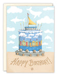 Seaside Cake Birthday Card