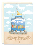 Seaside Cake Birthday Card