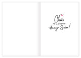 Making Spirits Bright card by Biely & Shoaf: martini glass by Lisa Jane, "Cheers to a festive holiday season!.