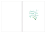 Biely & Shoaf’s Lily Of The Valley Sympathy Card with flowers and “Sending love during this difficult time” message.