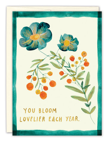 Bloom Lovelier Birthday Card