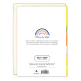 The back of the Sunshine Mother's Day Card shows a rainbow above “Meera Lee Patel,” with a brief artist bio, Biely & Shoaf logo, and copyright below. A cream envelope is included. Proudly printed in the USA.
