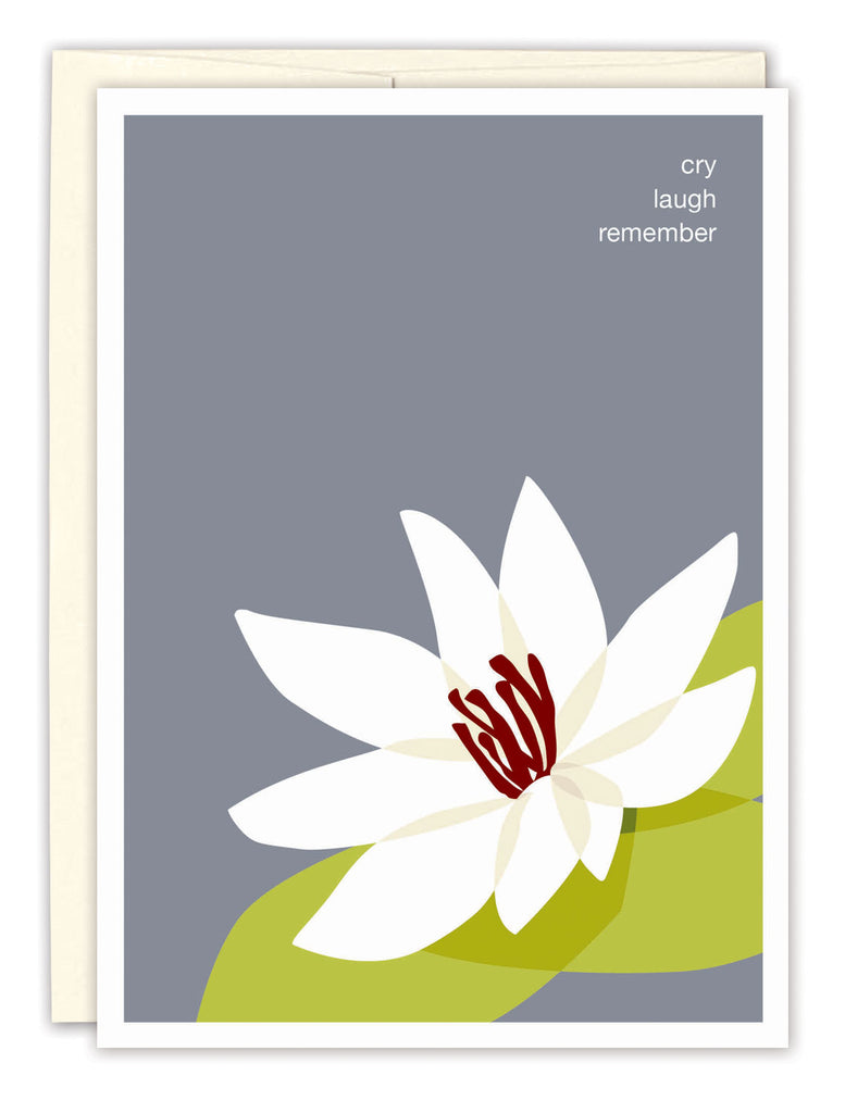 lily flower card Water Lily Sympathy Card – Biely & Shoaf Co